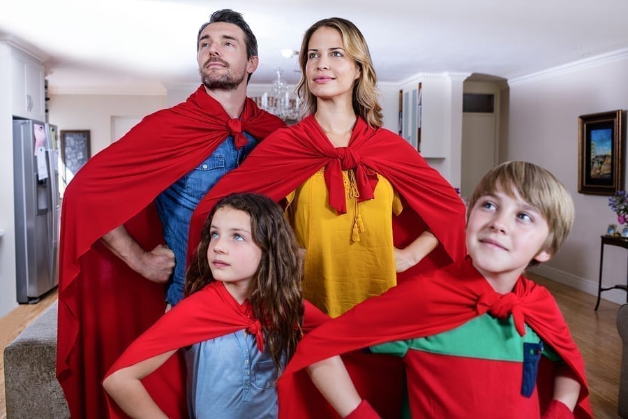 Family of superheroes who can have it all